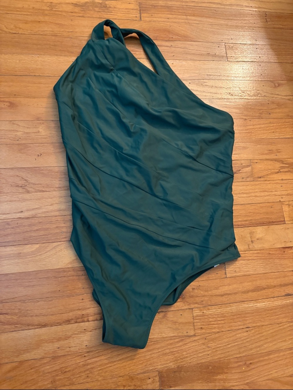 summersalt One-Shoulder Olive Green Swimsuit - Picture 2 of 8